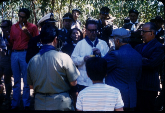 Visita presidencial a Quebrada Verde, 1971